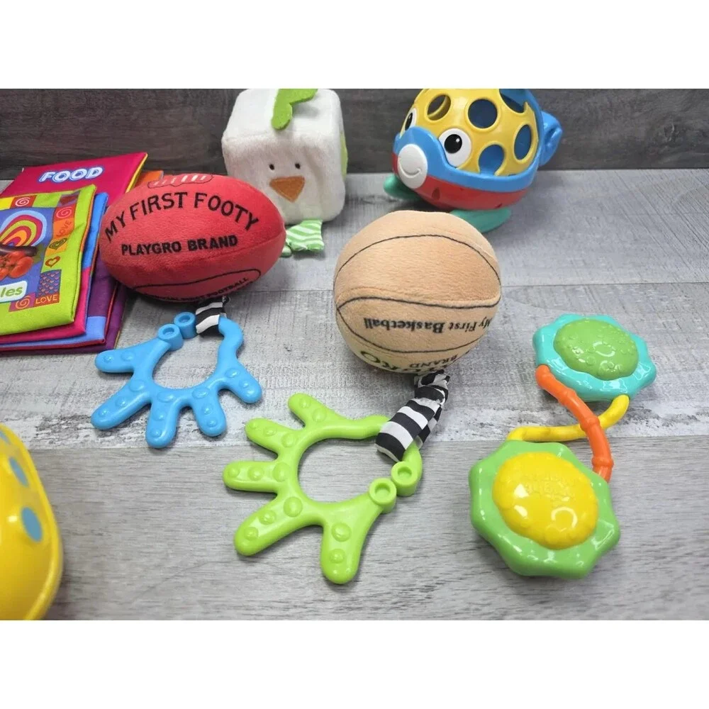 Lot Baby Sports Ball Toy Infant Sports Rattle Pottery Barn Kids Block + b209