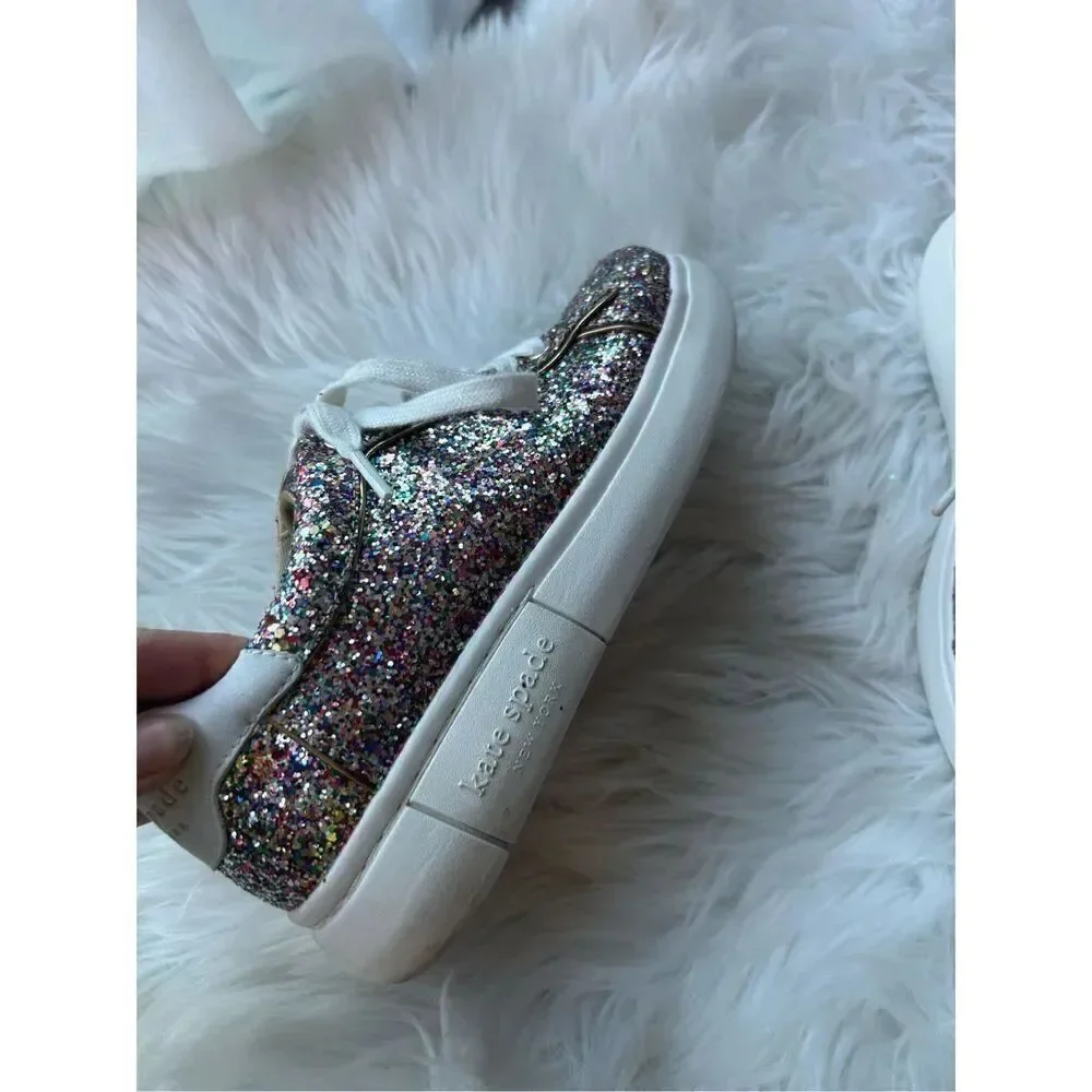 Kate Spade New York Women's Lift Glitter Sneakers Multicolor Size 5B