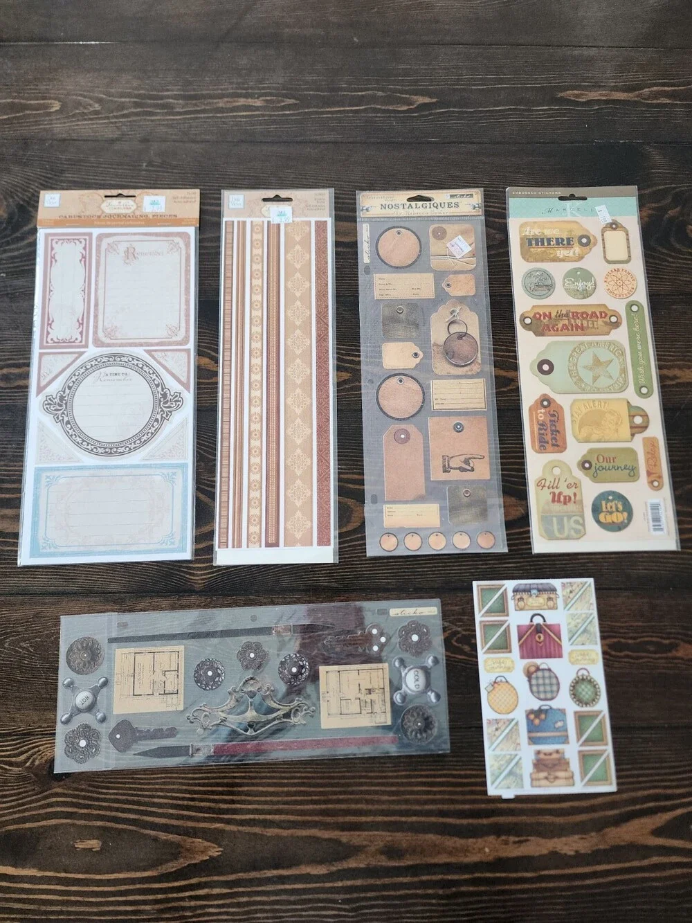 Scrapbooking Stickers Lot Ephemera Tags Letters Classic New Vintage Retired #22