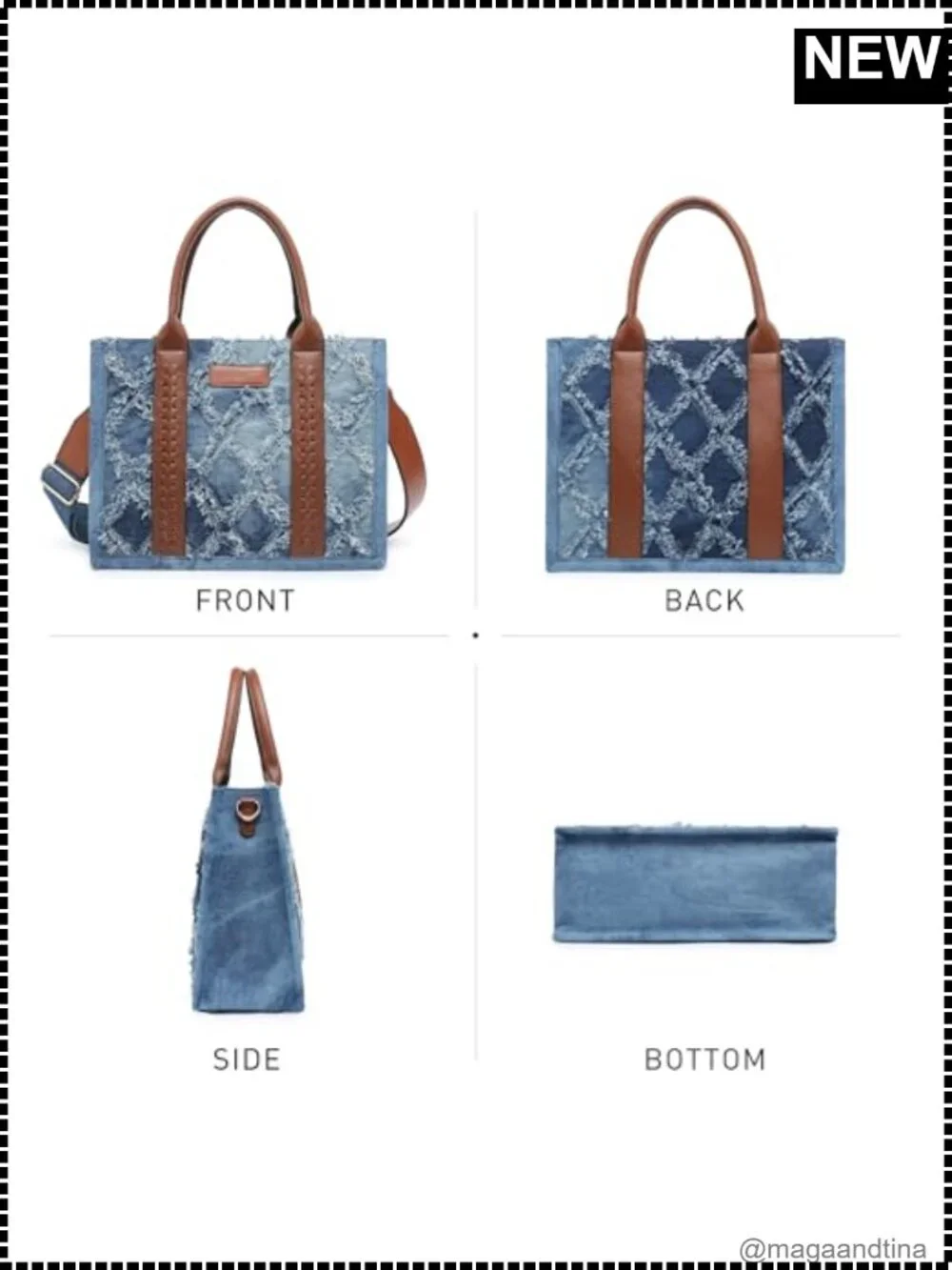N/A denim tote