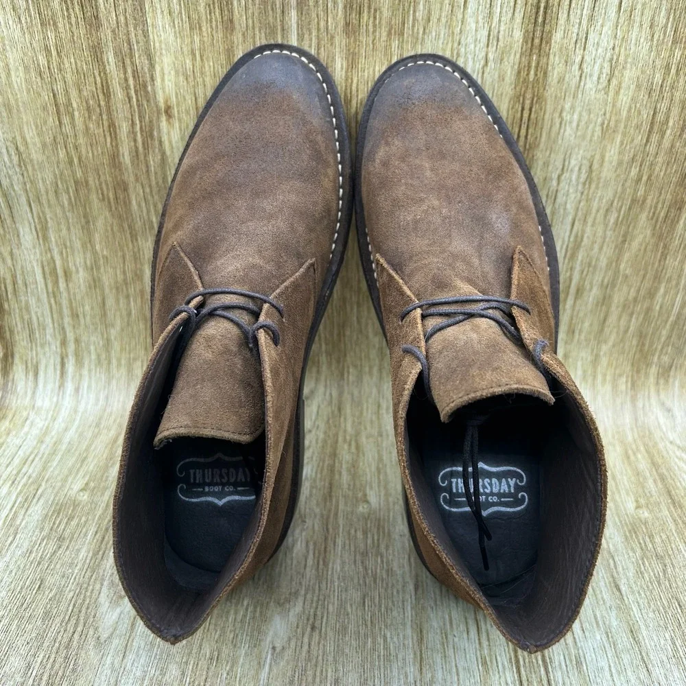 Thursday Boot Company Scout Chukka Boot Men's Size 9 Dark Brown Suede Burnished