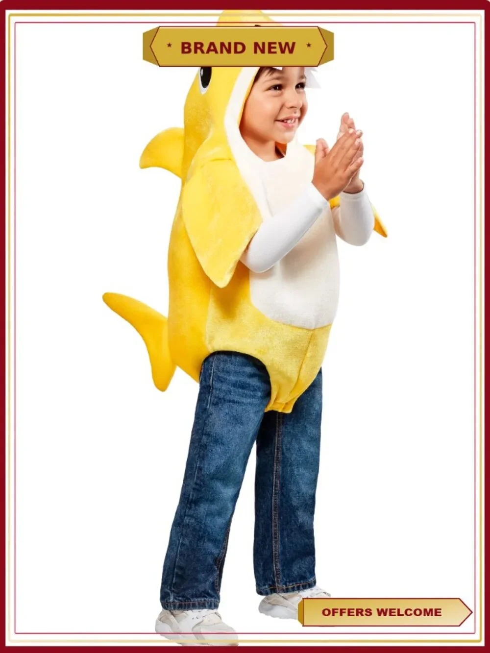 Toddler Halloween Costume 2T Baby Shark Romper with Sound