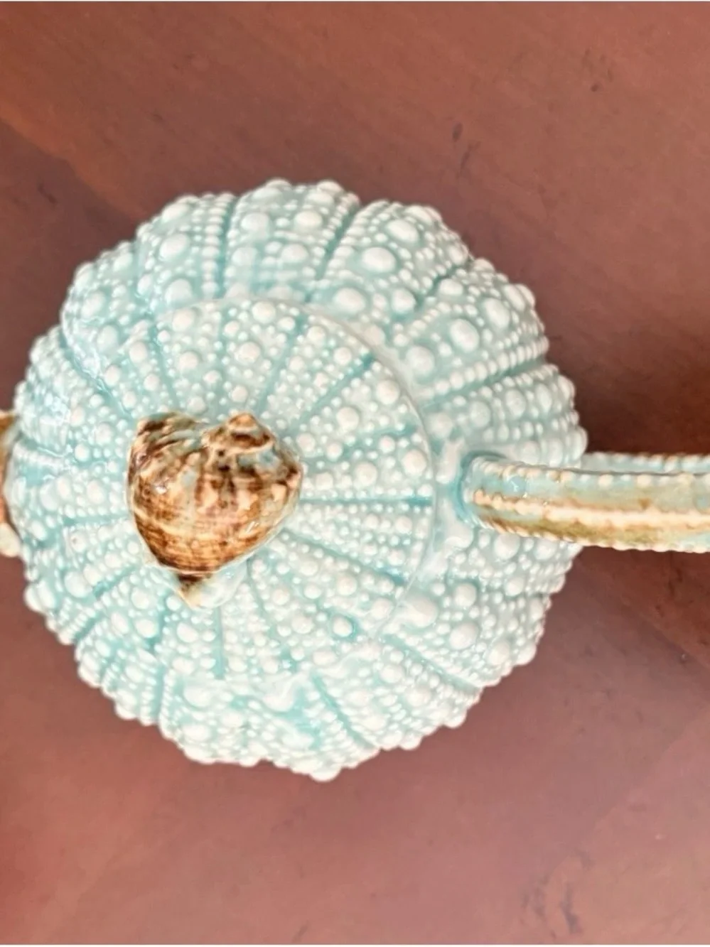 Blue Sky Ceramics Discontinued Sea Urchin Turquoise Teapot 14629
