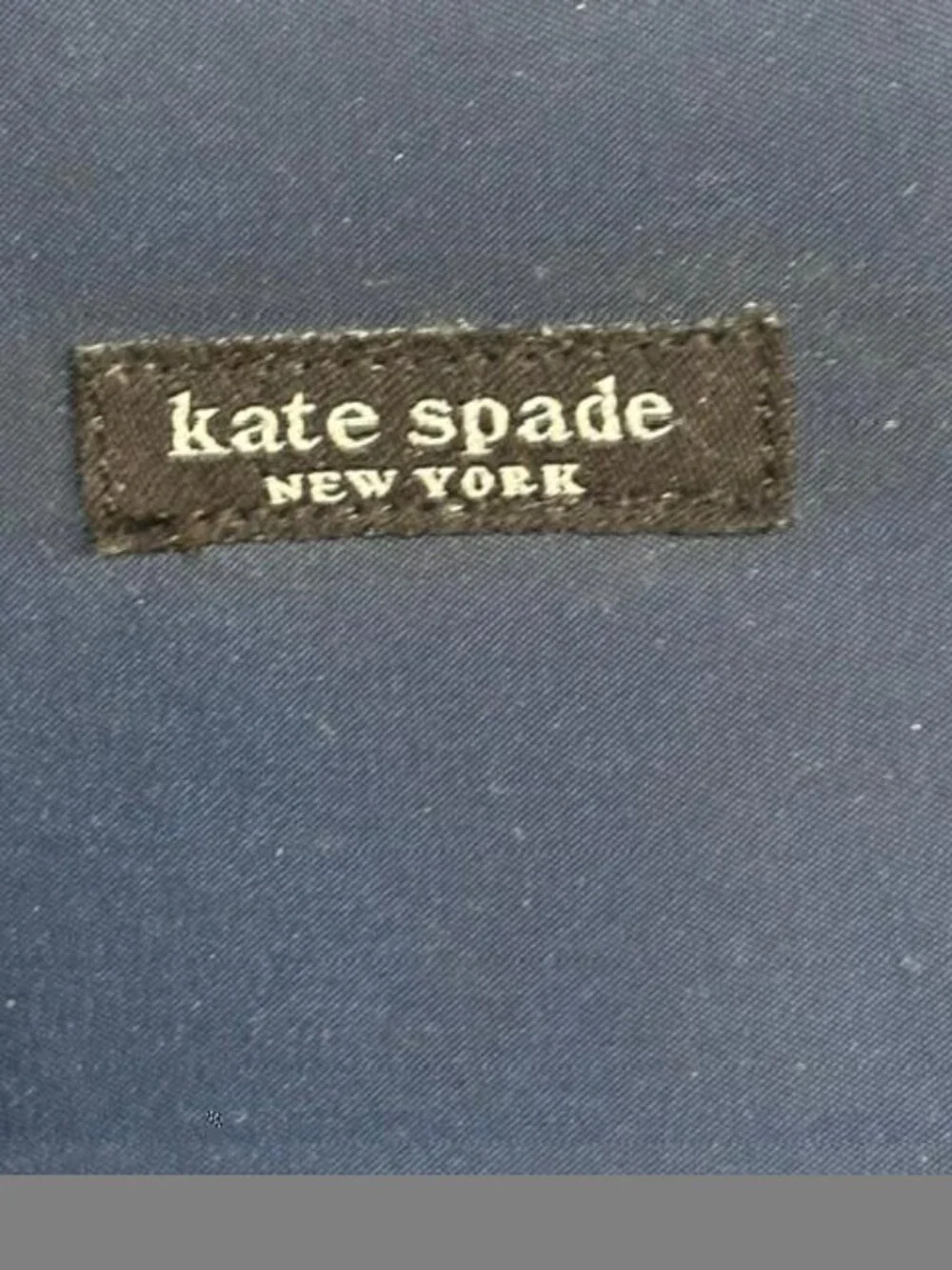 Kate Spade New York Navy 2 Straps Handle Bag w/ Pouch Logo Inner Pockets Lined