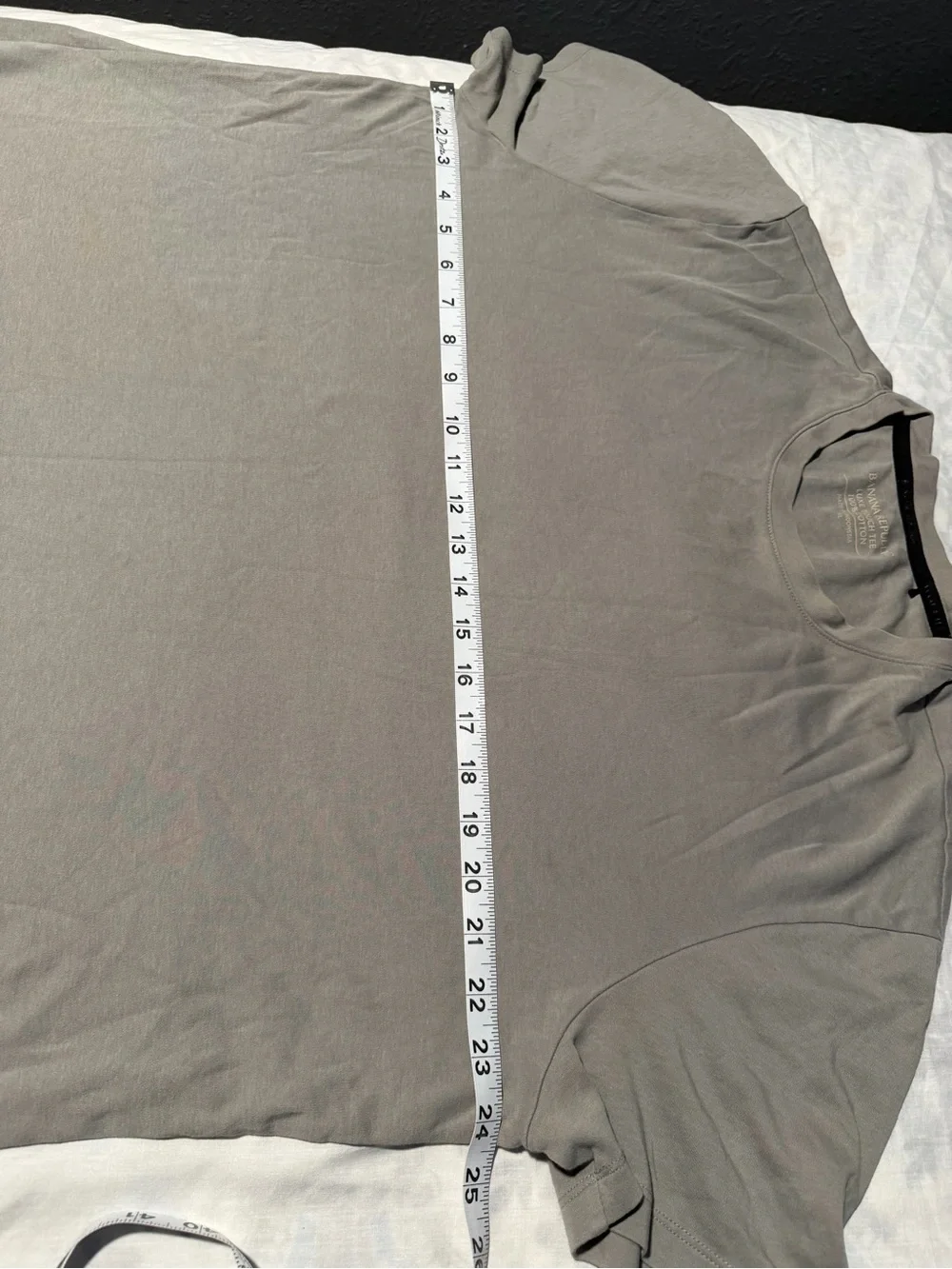 Banana Republic luxe touch Men's Short Sleeve Crew T-Shirt in Gray 100%cotton