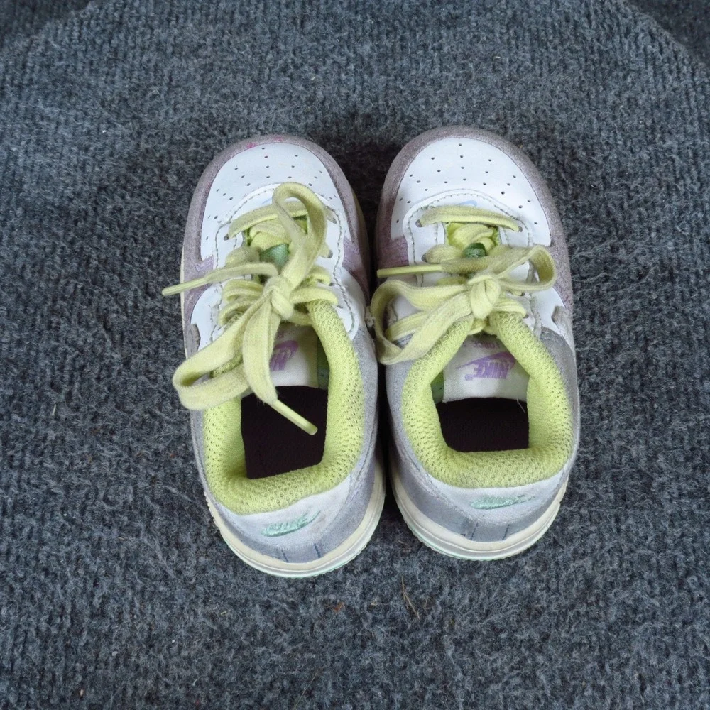 Nike Force 1 LV8 TD Infant Sneakers Size 6 Easter White Multi-Color Leather