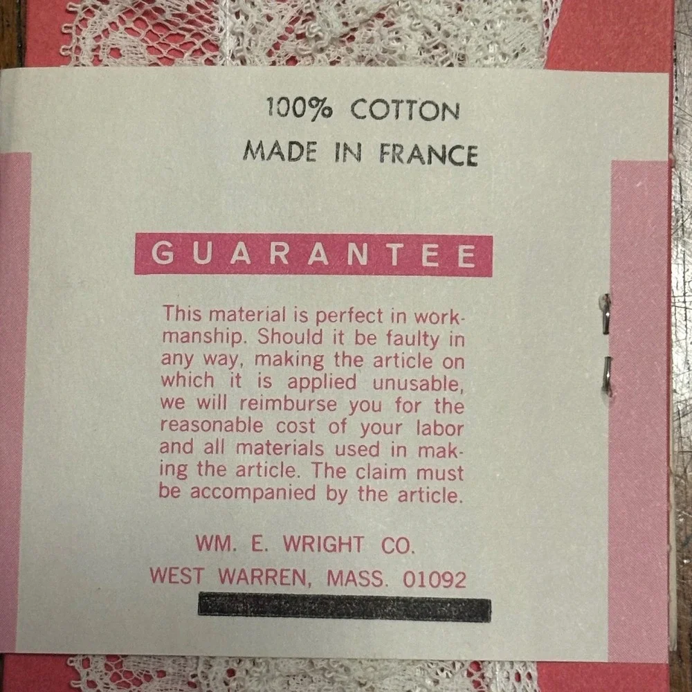 Wrights ruffled lace