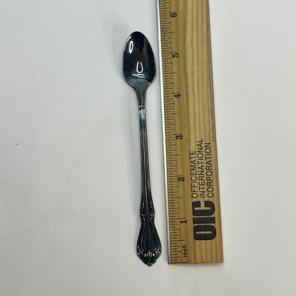 Oneida Stainless Steel Espresso Spoon Ornate Scroll Handle Demitasse‎ 5.5 Inch