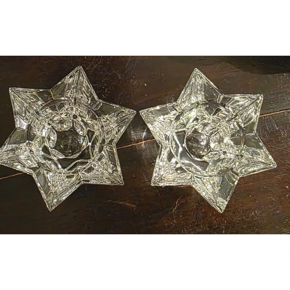 Candle Holder Villeroy & Boch Crystal Star Pair Clear