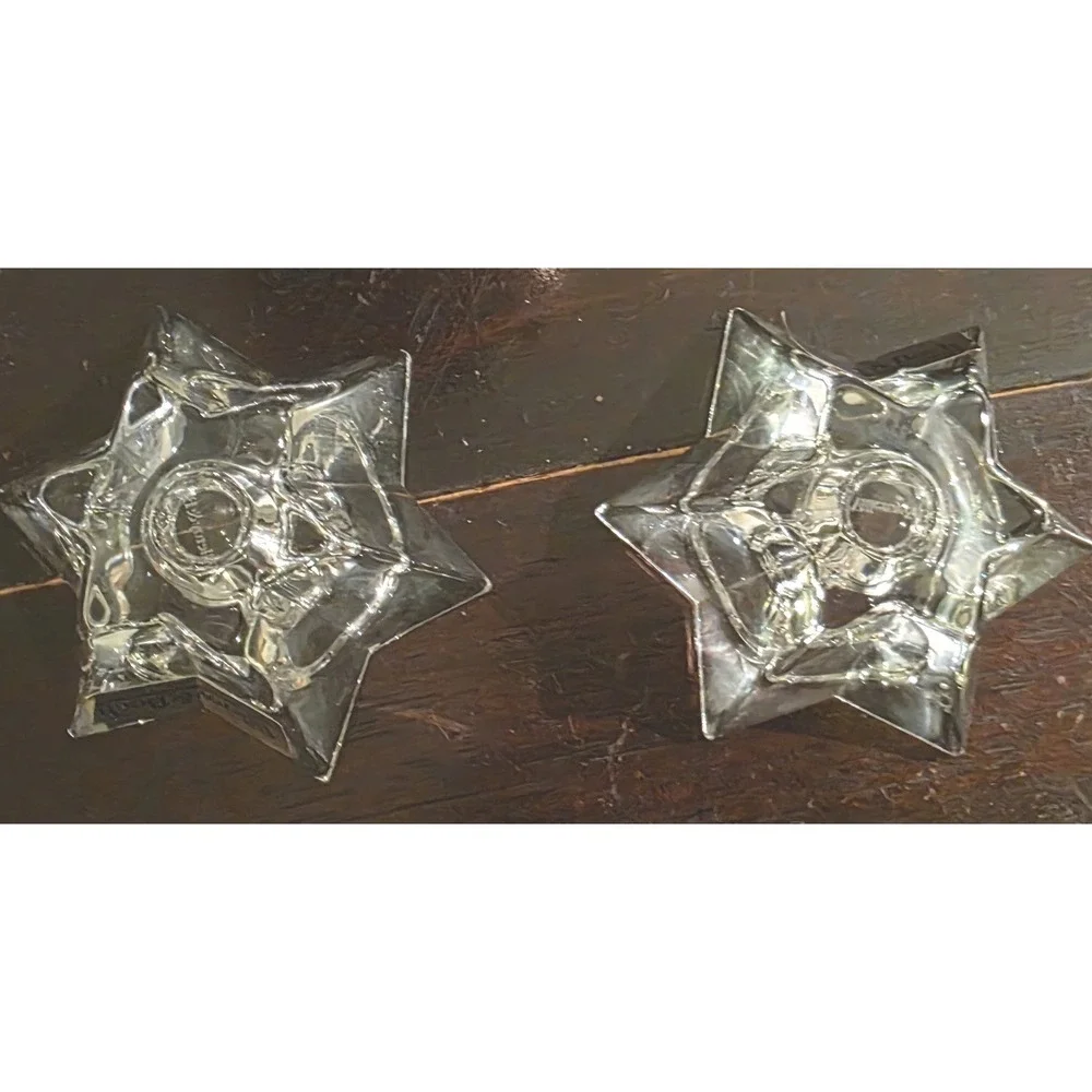 Candle Holder Villeroy & Boch Crystal Star Pair Clear