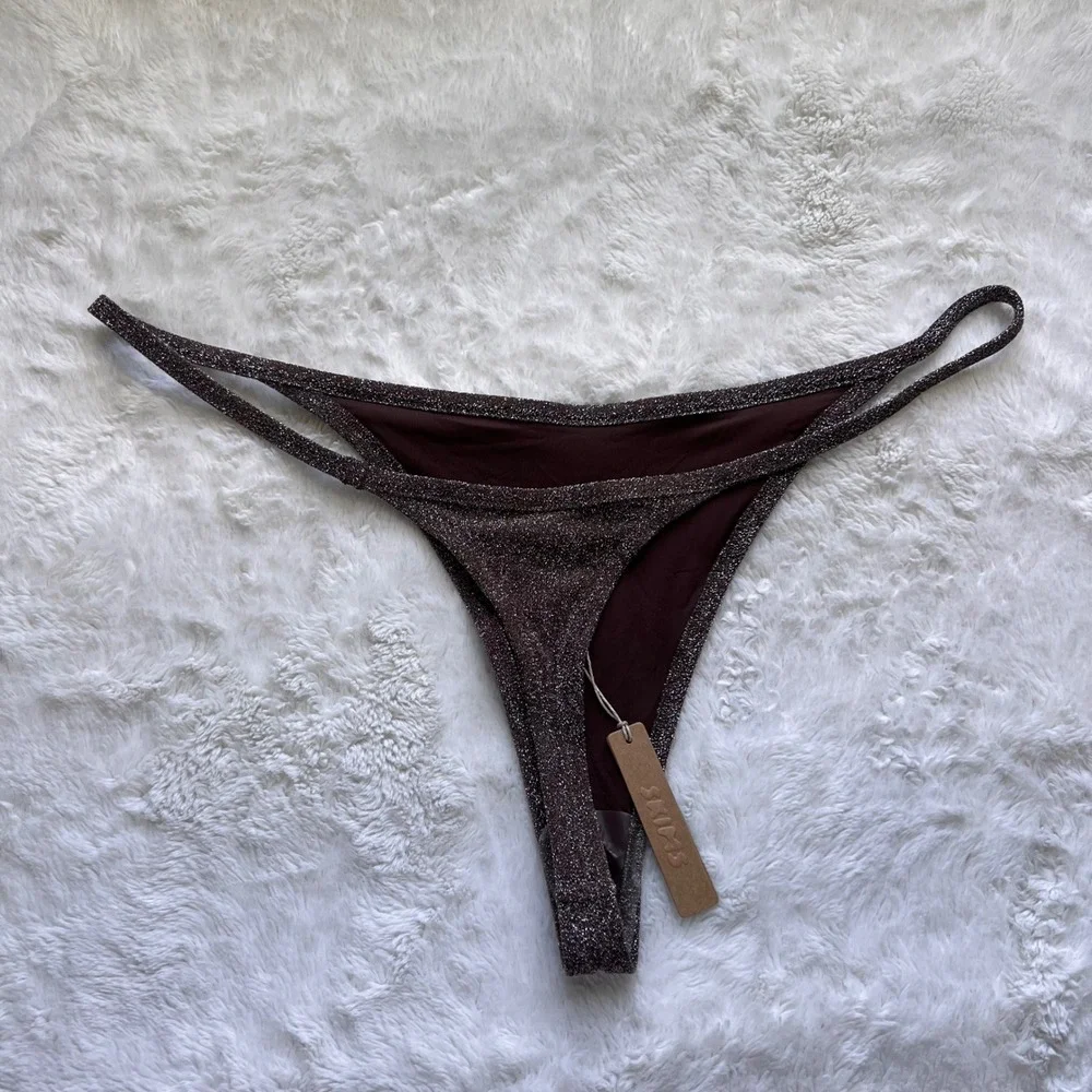 SKIMS metallic swim