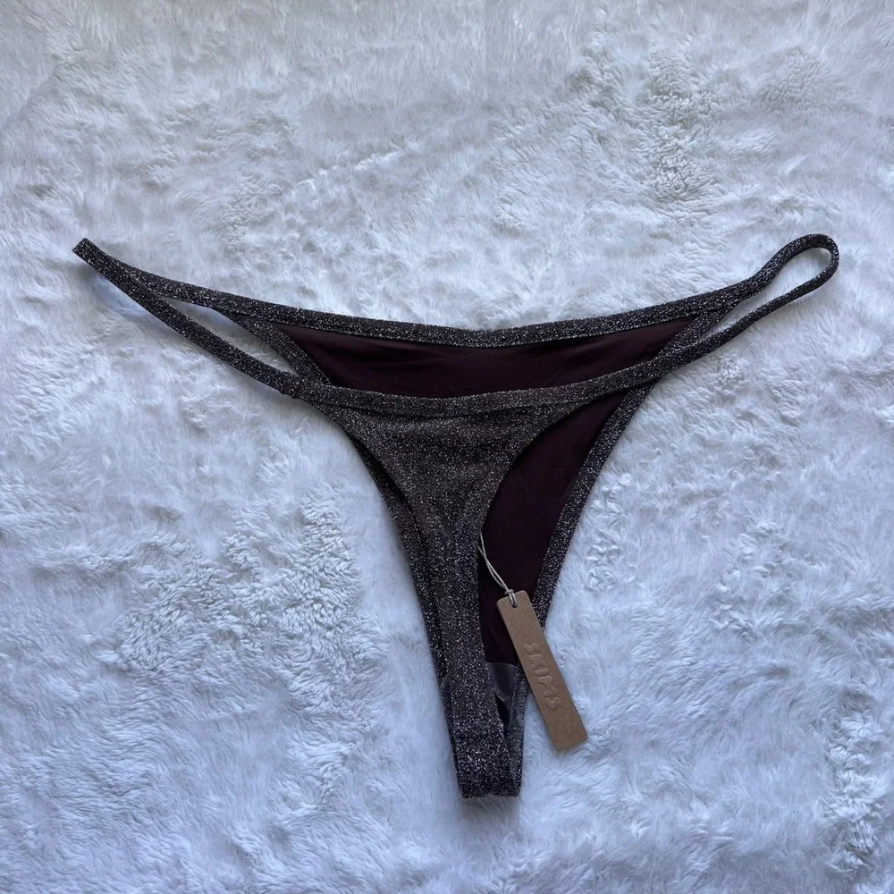 SKIMS metallic swim
