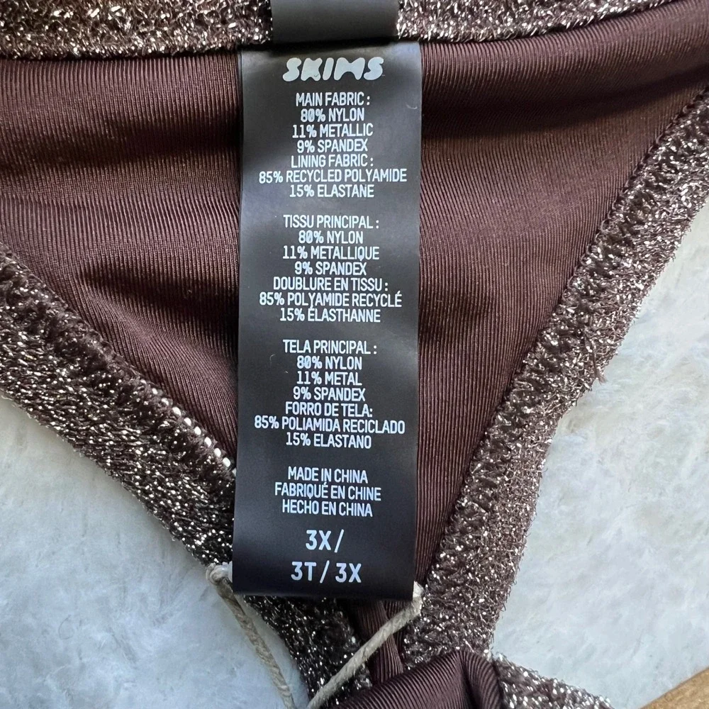 SKIMS metallic swim