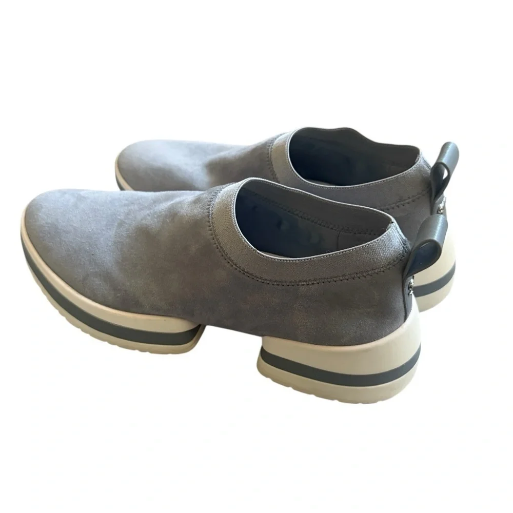 Stuart Weitzman Gray Loafers Slip-On Shoes