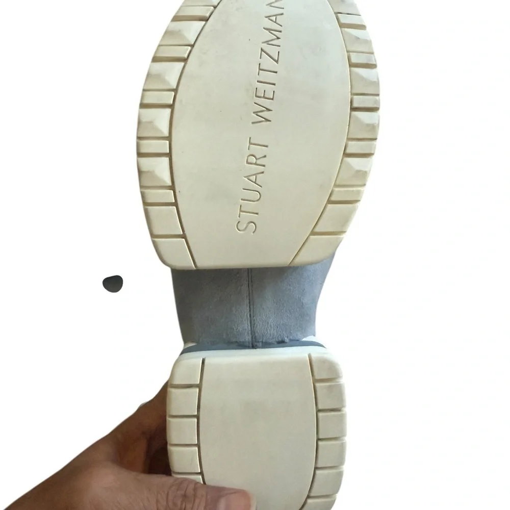 Stuart Weitzman Gray Loafers Slip-On Shoes