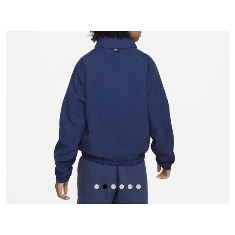Nike Athletics Repel Kids L 1/2 Zip Training Hoodie Navy Packable Hood