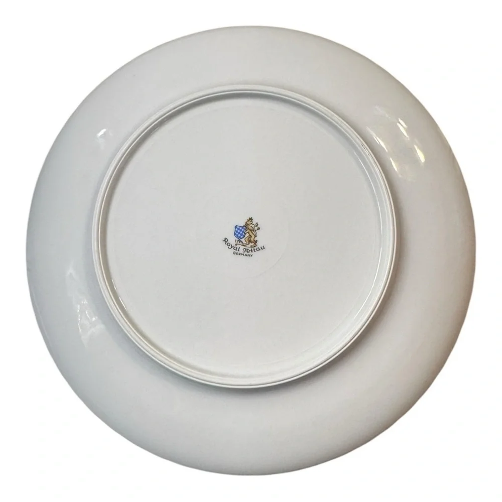 Royal‎ Tettau Moonglow Blue Dinner Plate 10 7/8” Blue Rose