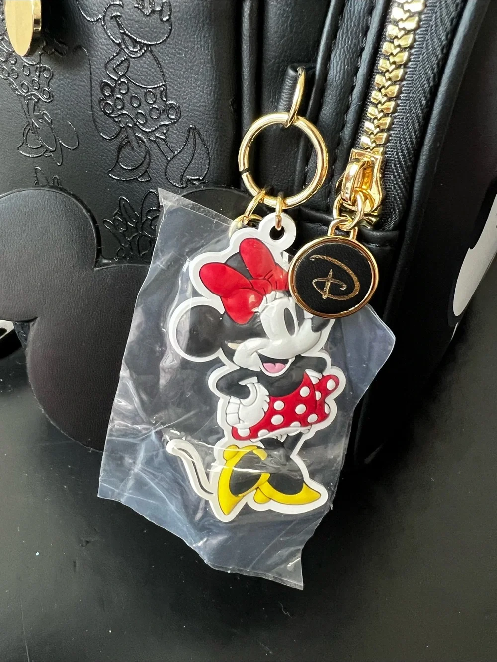 NWT Primark Exclusive Disney Minnie Mouse Black Mini Backpack with Bag Charm