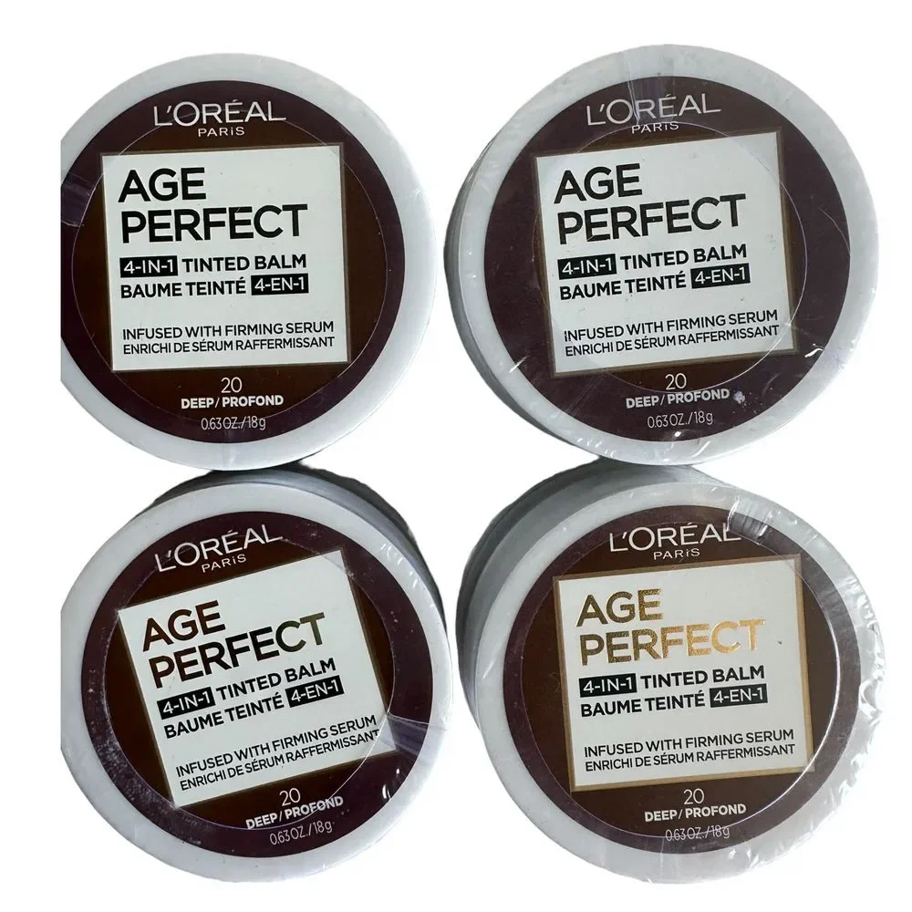 4X Loreal Paris Age Perfect 4 in 1 Tinted Balm Infused w/ Firming Serum 20 Deep