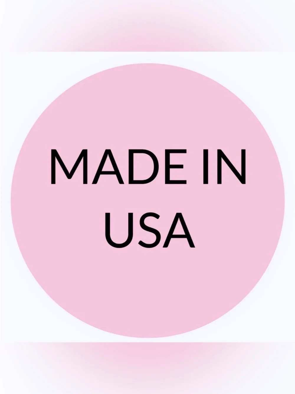 50 STICKERS - 2” ROUND - “MADE IN ‘USA’” - PINK