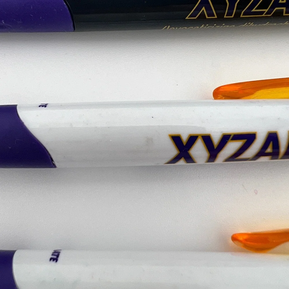 Xyzal Ballpoint Pens Pharmaceutical Promo 2010s Blue Ink 3pc PaperMate Blk Wht