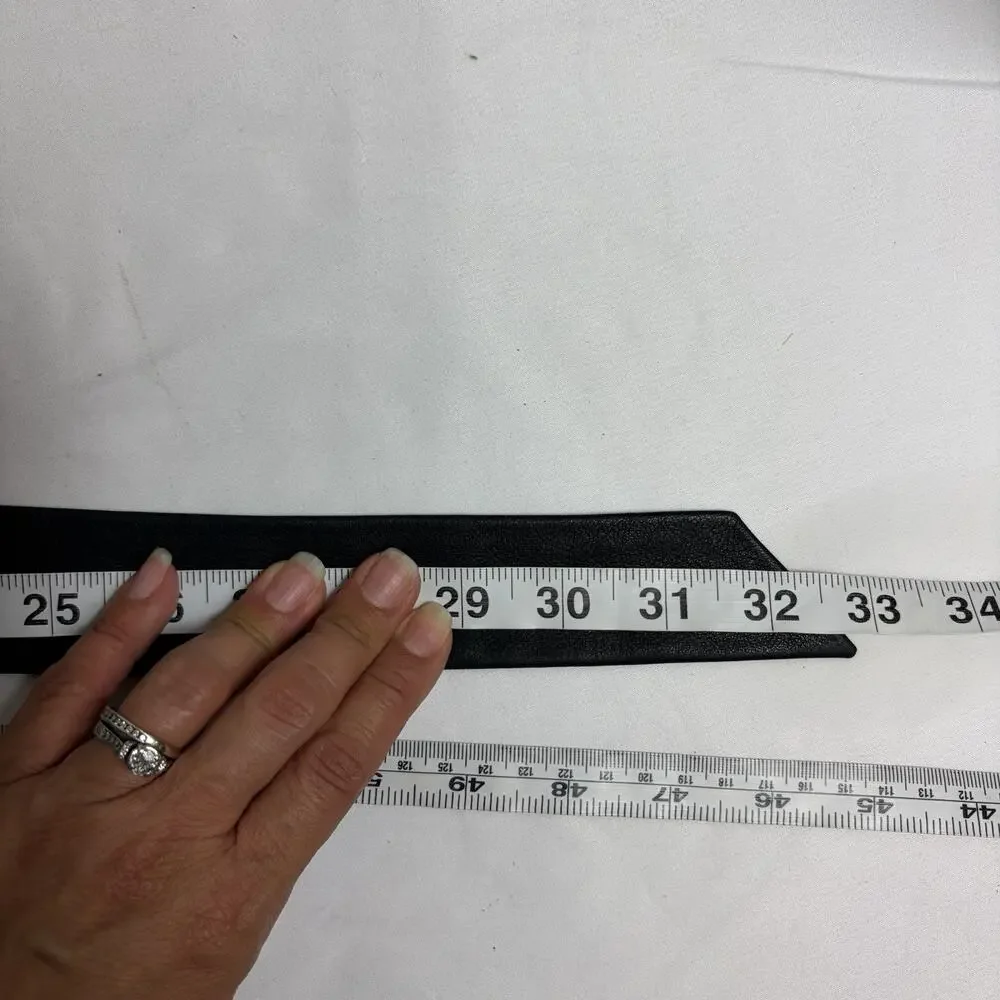 Zara Black Leather Wrap Waist Belt Size 90 cm/L, chic, minimalist, fashion, glam