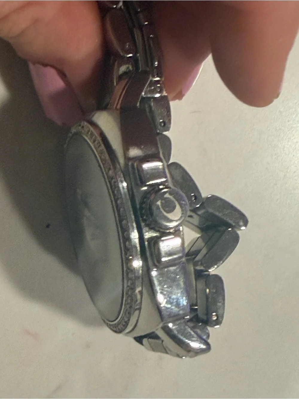Coach Boyfriend 14503129 Silver Sapphire Crystal Case with Silver band