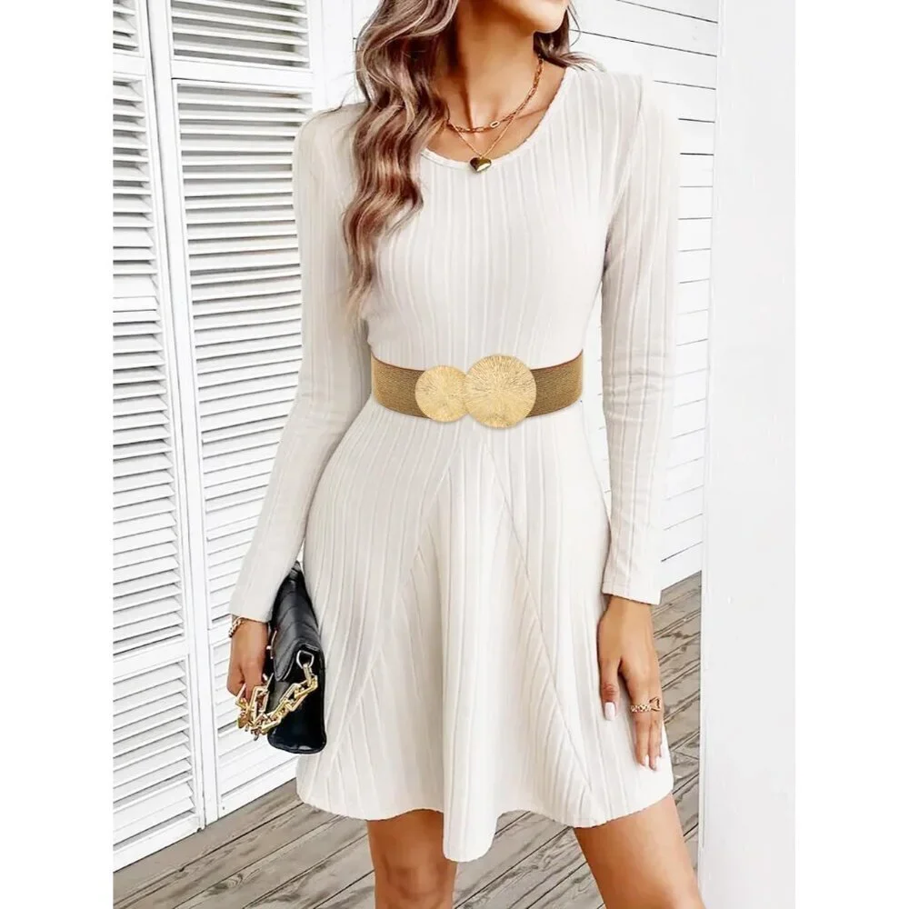 Women Elastic Waist Belt Wide Stretchy Cinch for Dresses Skirts Trousers