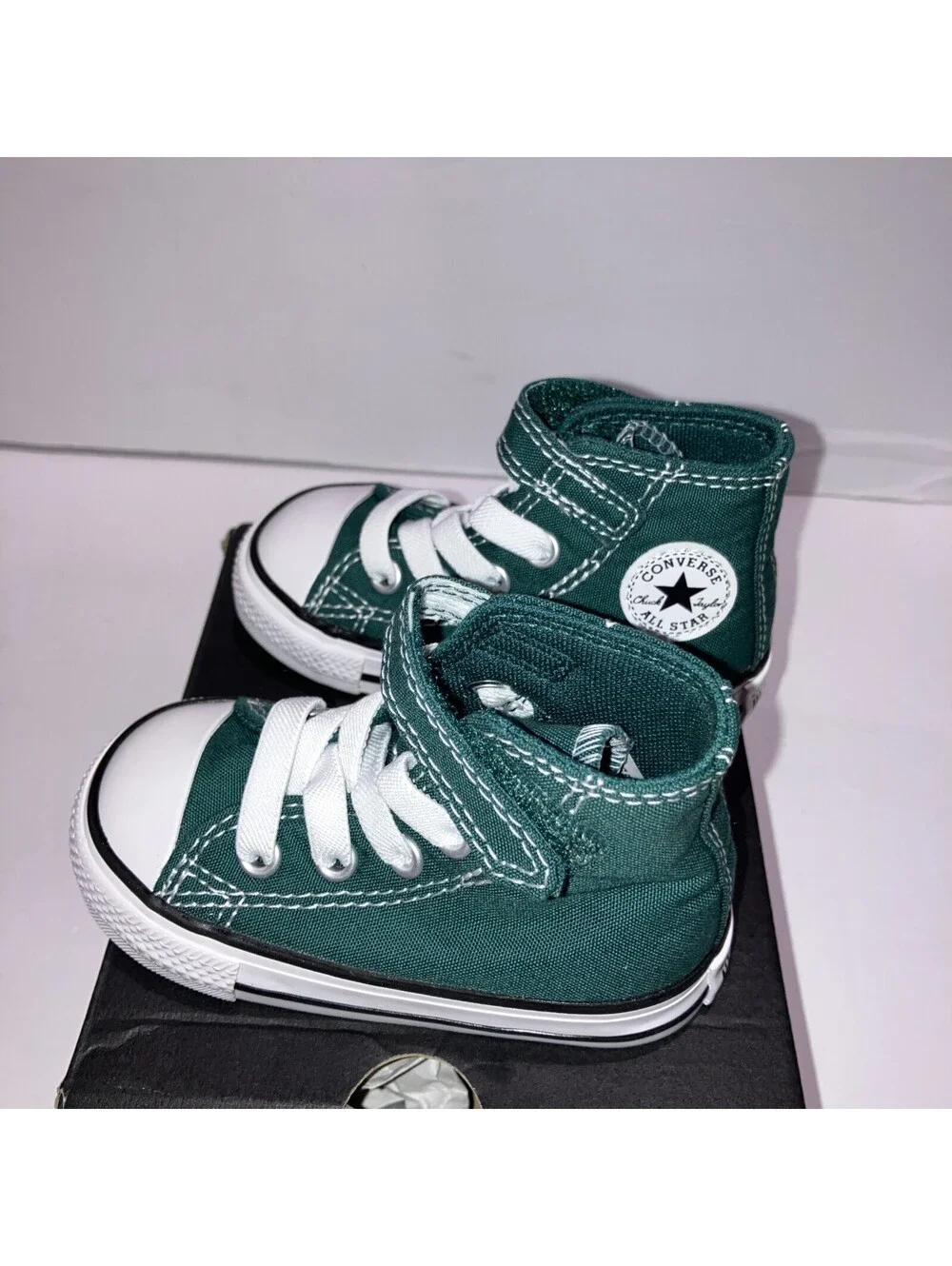 Converse Chuck Taylor All Star Unisex Baby High Top Canvas Green 4 A06134C NEW