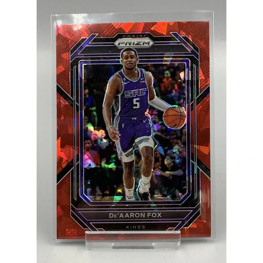 2022-23 Panini Prizm De'Aaron Fox - Red Cracked Ice - #118 - Kings -‎ SP