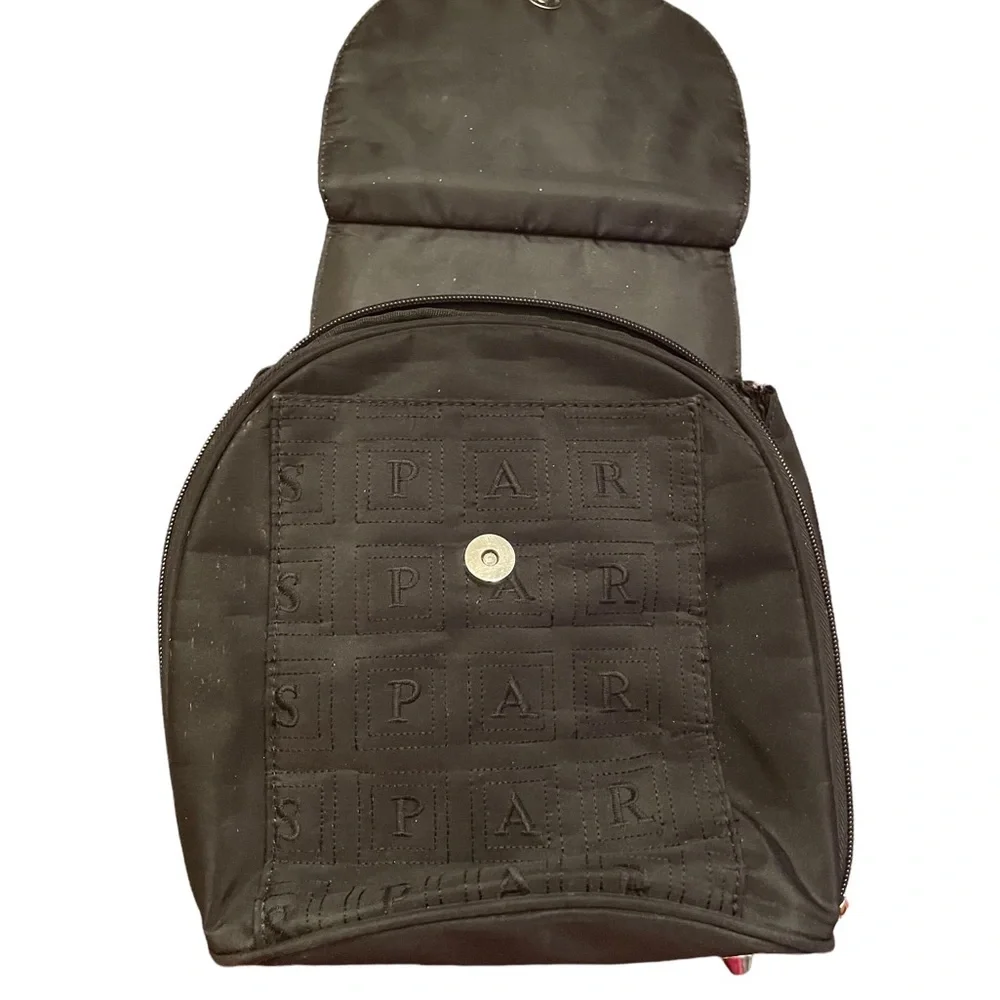 Spar Backpack/purse, black,‎ footed bottom