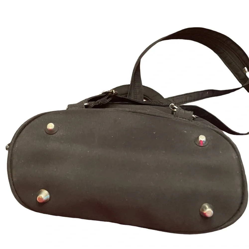 Spar Backpack/purse, black,‎ footed bottom