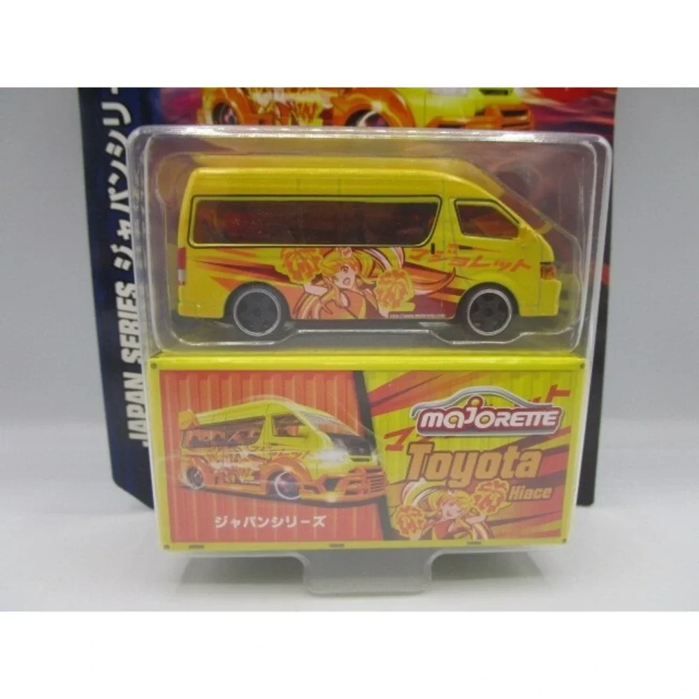 Majorette Japan Series Toyota Hiace Yellow With Tuning Parts Diecast Car