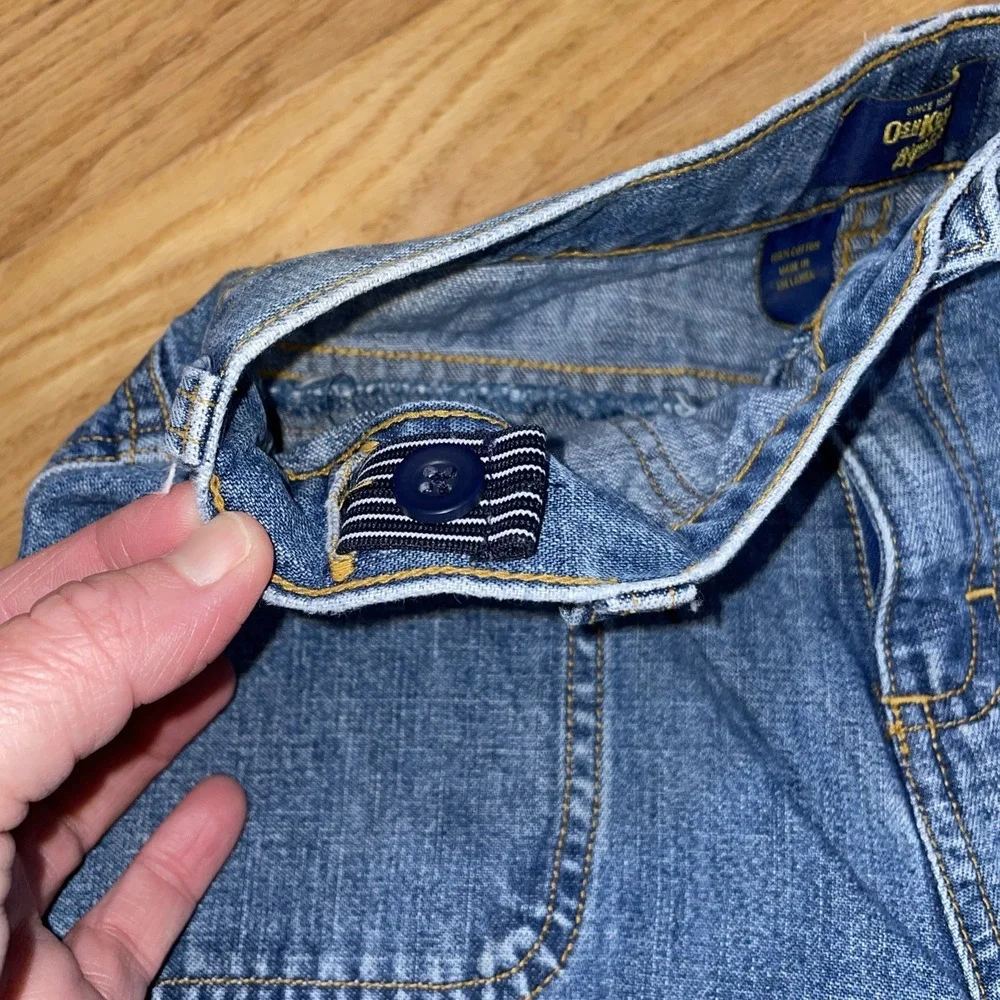 OshKosh Bgosh Girls‎ Blue Jeans Size 14 Boot Cut Medium Wash Adjustable Waist