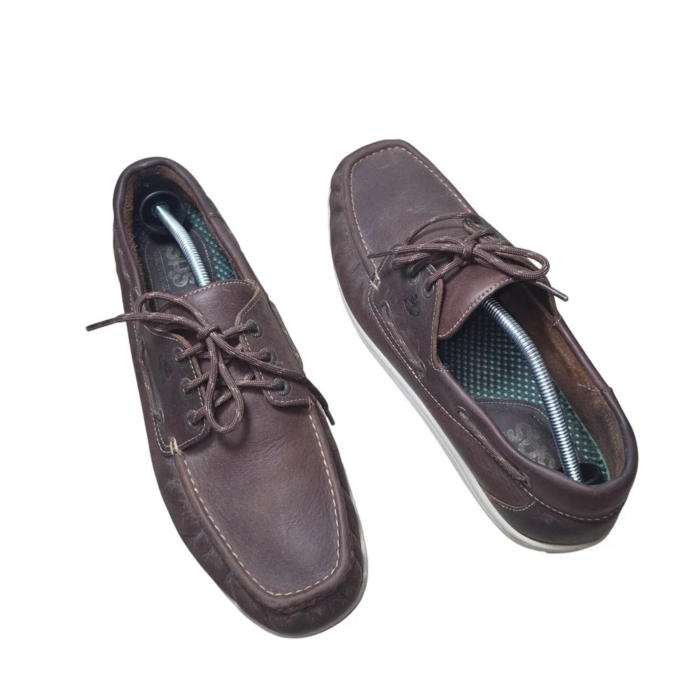SAS Tripad Comfort Shoes Mens Size 12.5 M Brown Leather Boat Lace Up Casual