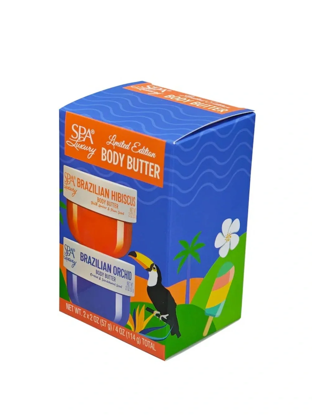 Spa Luxury Brazilian Hibiscus, Sol, Floral & Orchard Compact Body Butter-Bundle