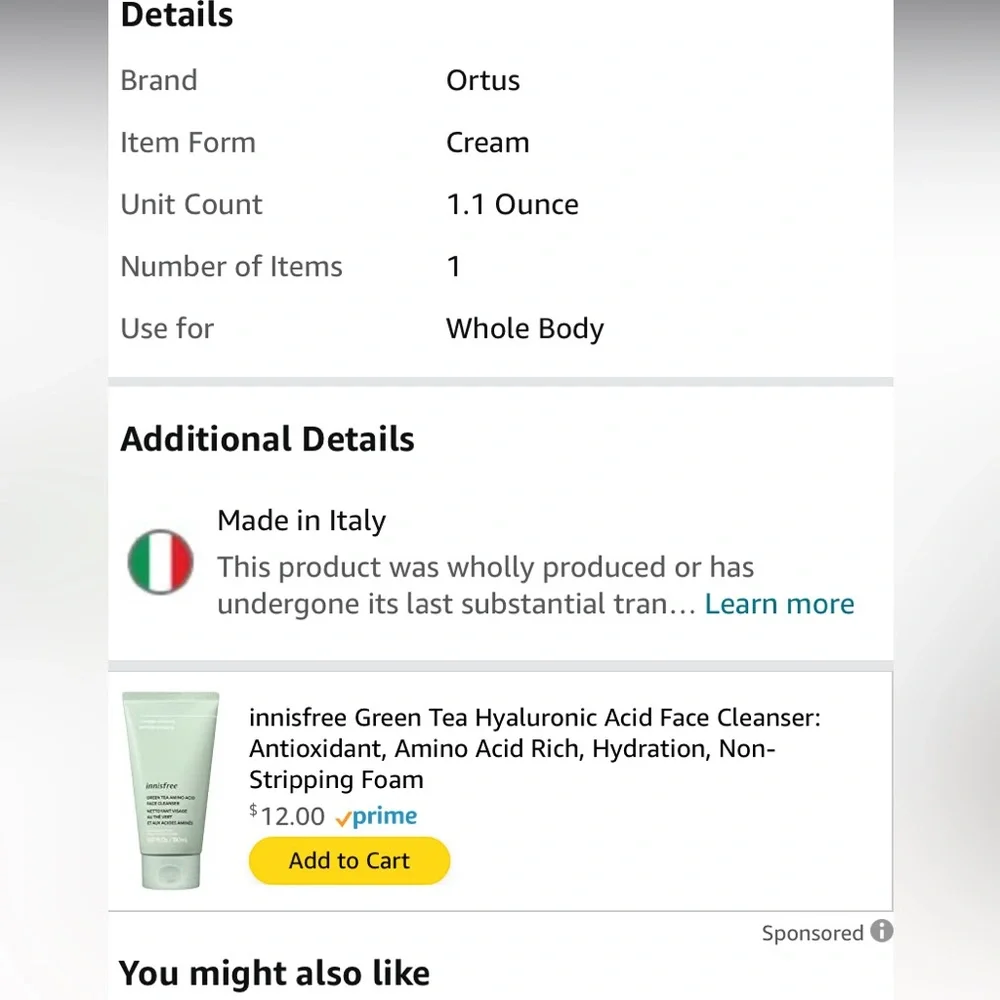 Ortus soothing fluid . New in sealed‎ package with tags