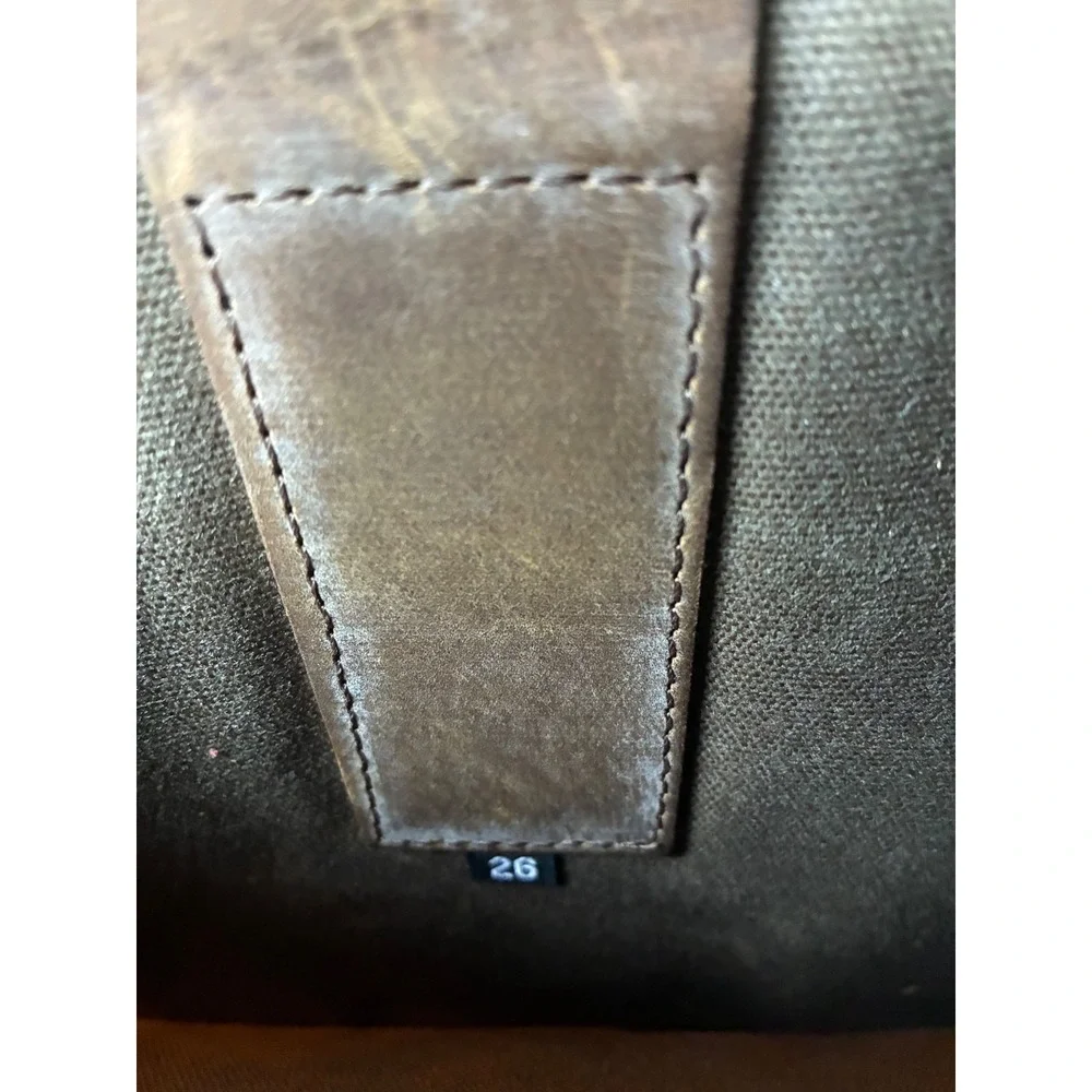 WaterField Designs Waxed Canvas Leather Laptop Tablet Sleeve‎ Brown Tan 26