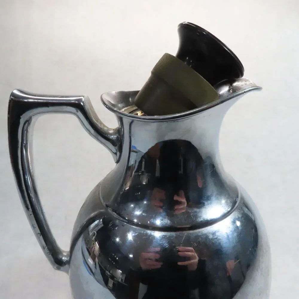 Vintage Landers Frary‎ & Clark Universal Insulated Chrome Carafe with Lid