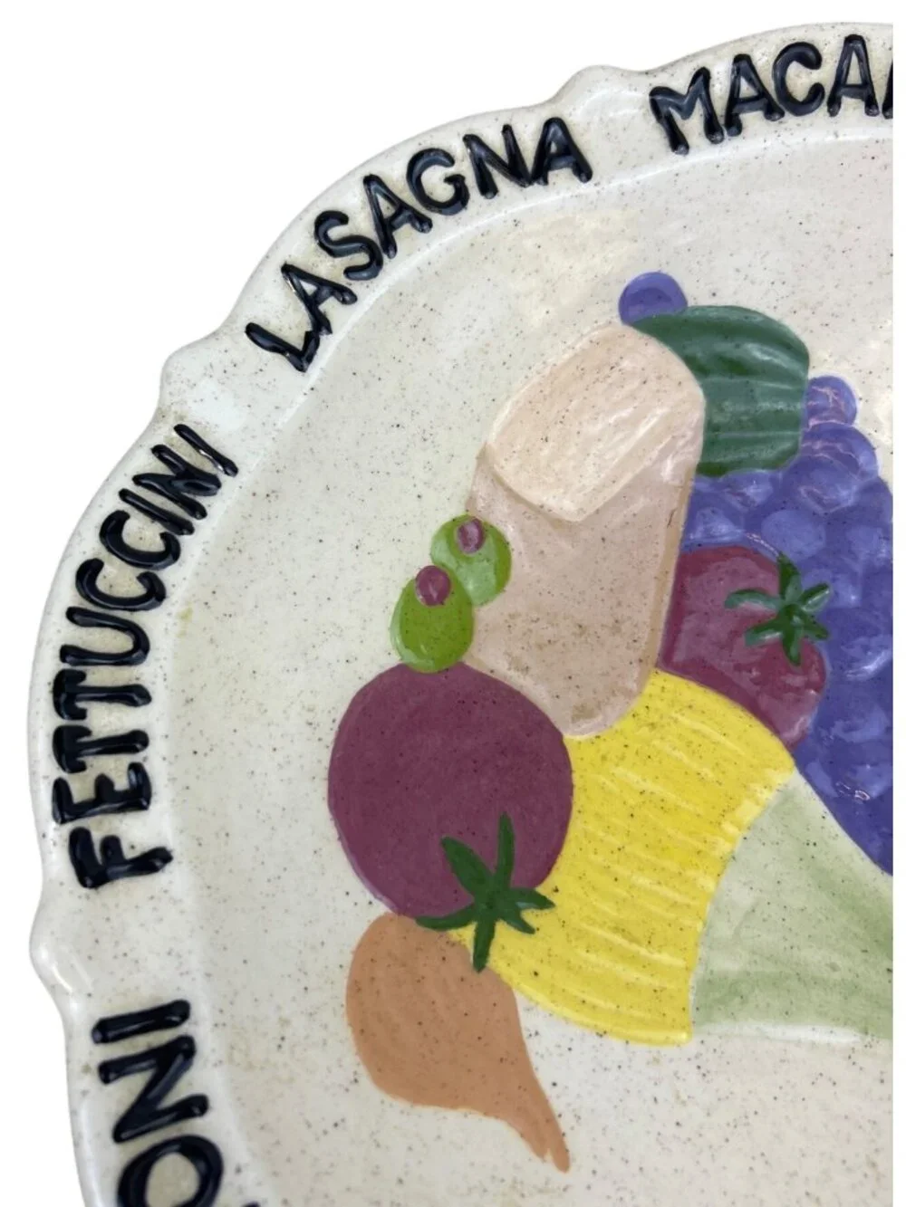 Vtg Italian Pasta Serving Platter 13.5