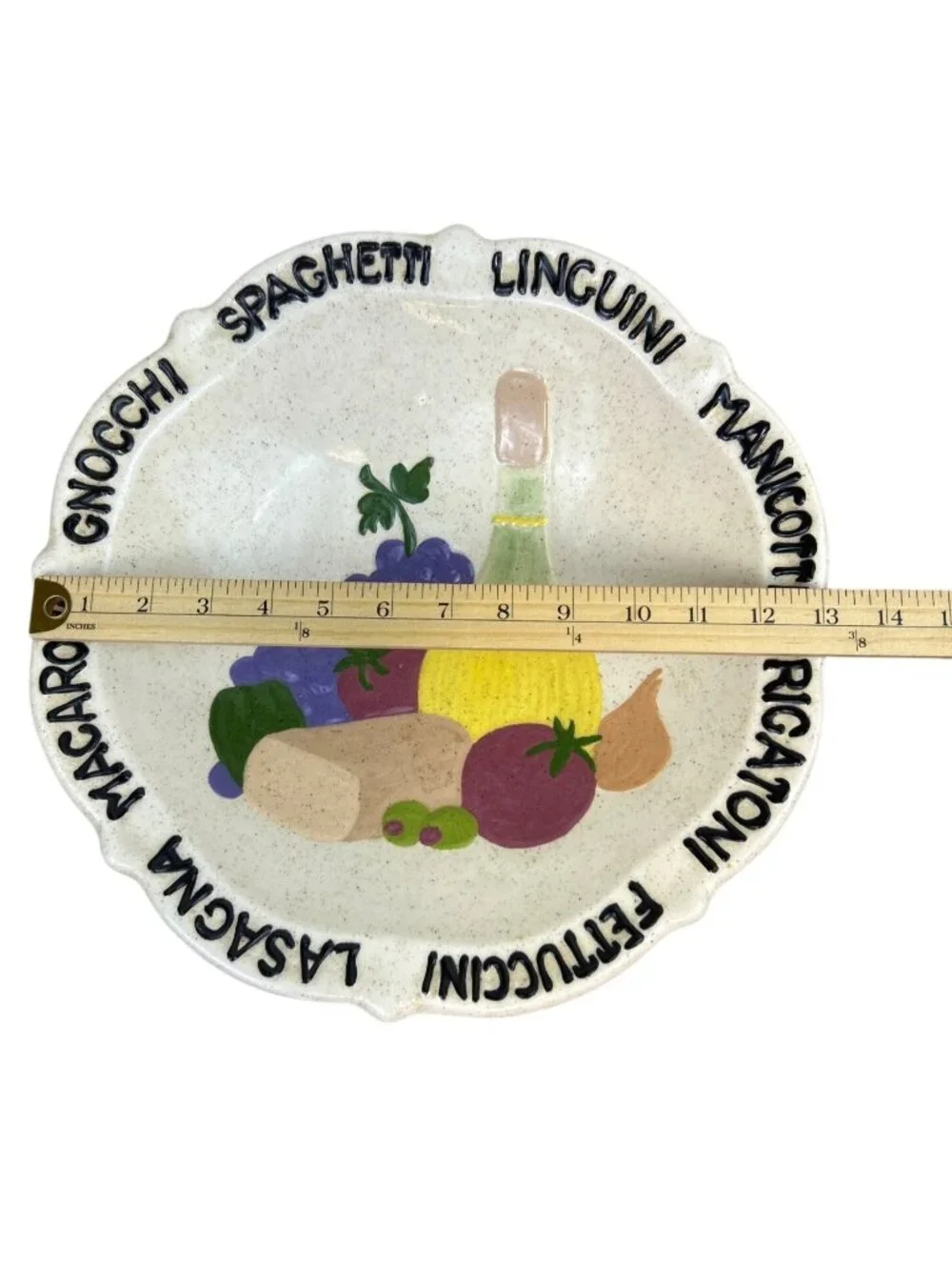 Vtg Italian Pasta Serving Platter 13.5