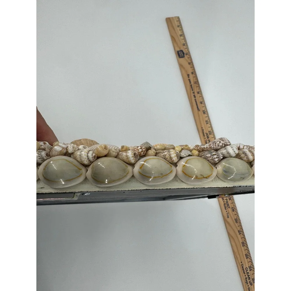 Seashell Picture Frame 16x13.5 OS Tan Nautical Coastal Mosaic Beach‎ Summer