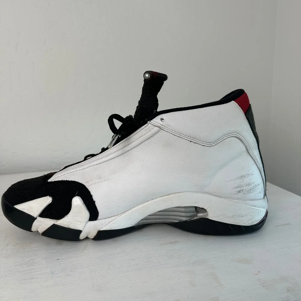 Jordan Sneakers Mens 12 Air Jordan 14 Retro Black White Red Basketball