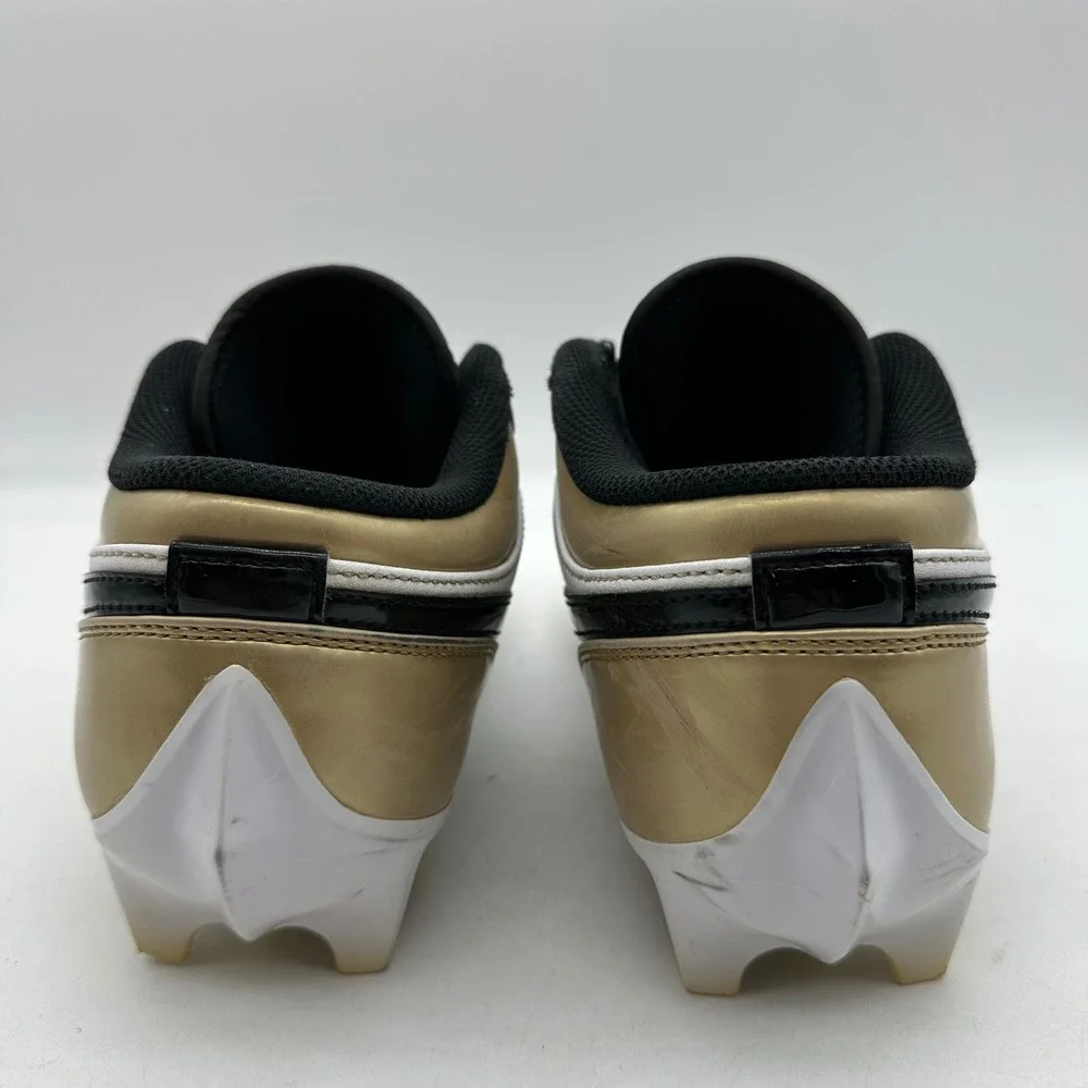 Nike FJ6245-701 Mens Size 9 Air Jordan 1 Low TD Patent Gold Toe Football Cleats