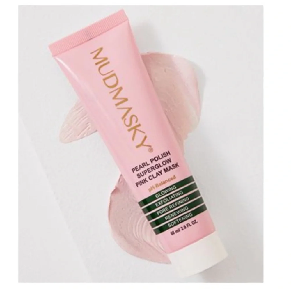 Mudmasky pearl‎ polish superglow pink clay mask