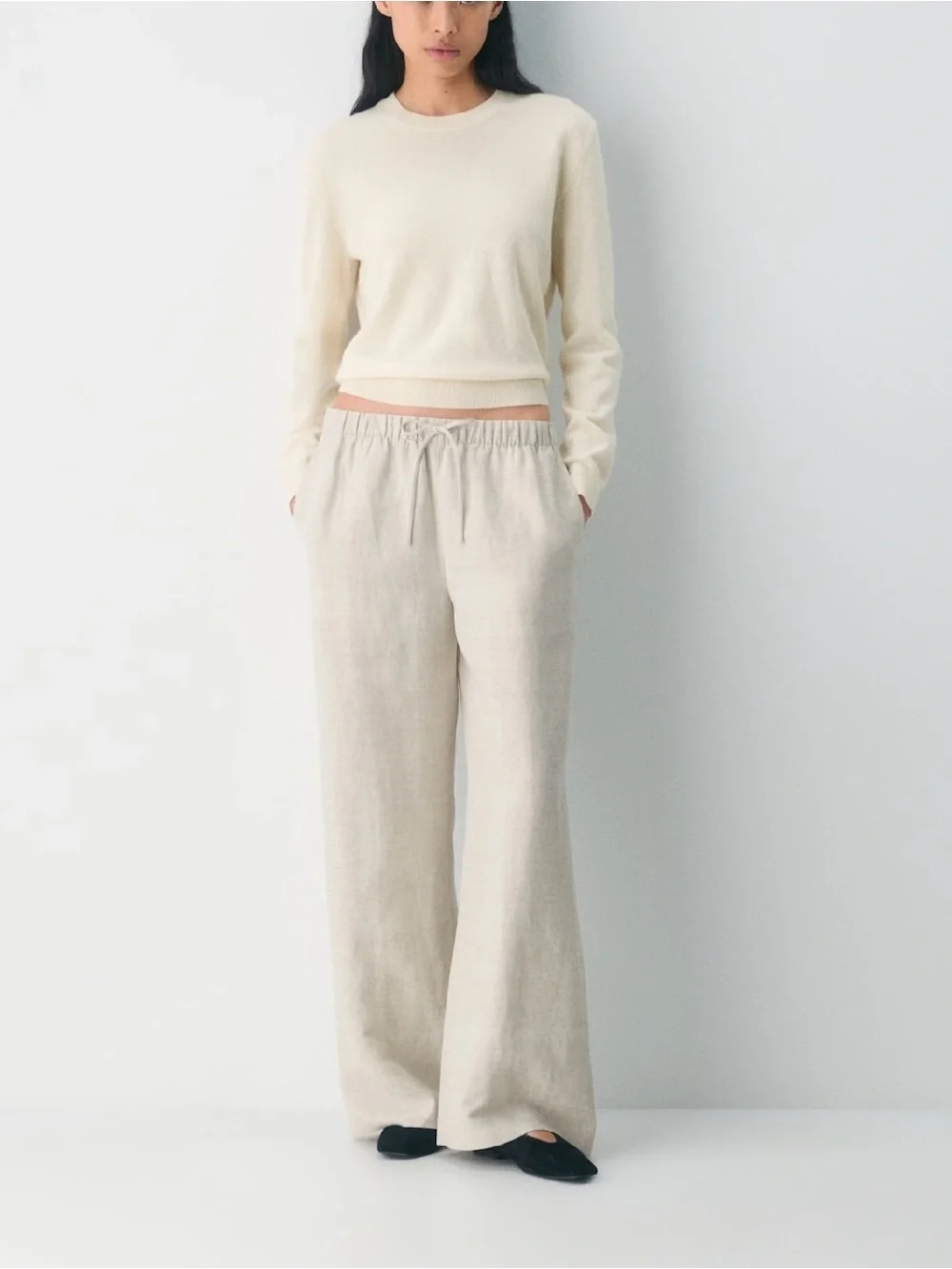 Aritzia The Lodgr Pant Cruise Linen Undyed Ecru S
