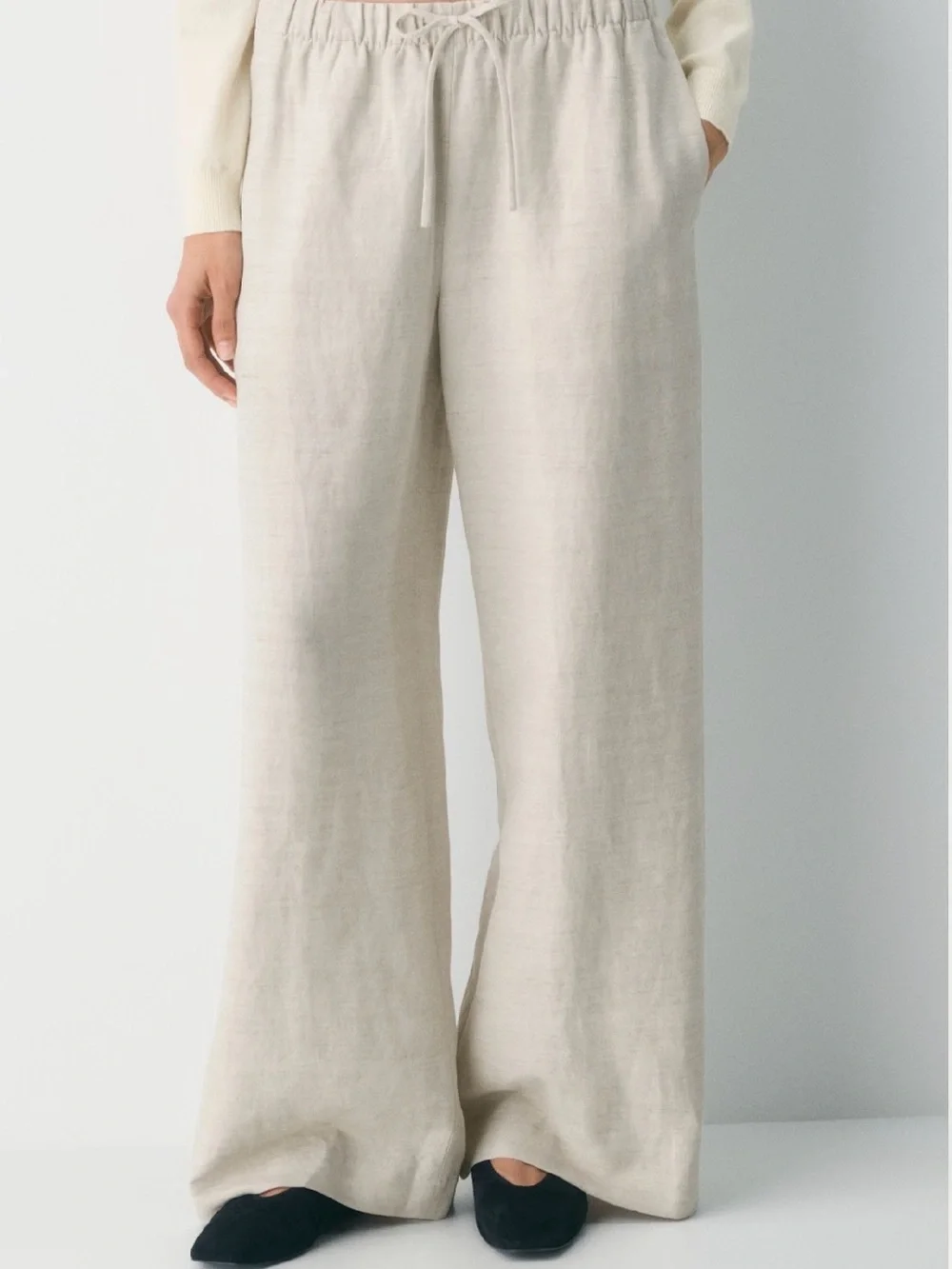 Aritzia The Lodgr Pant Cruise Linen Undyed Ecru S