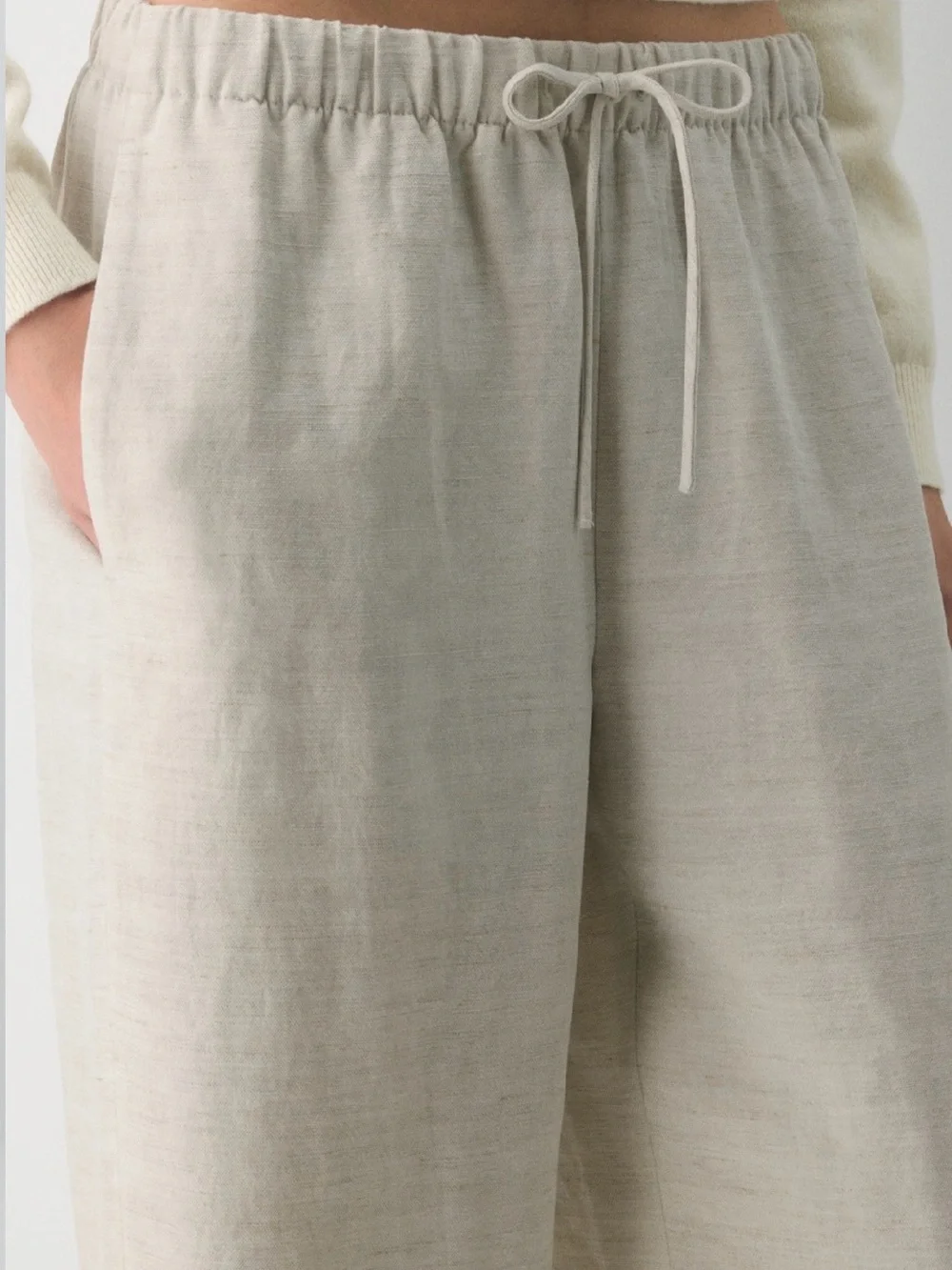 Aritzia The Lodgr Pant Cruise Linen Undyed Ecru S