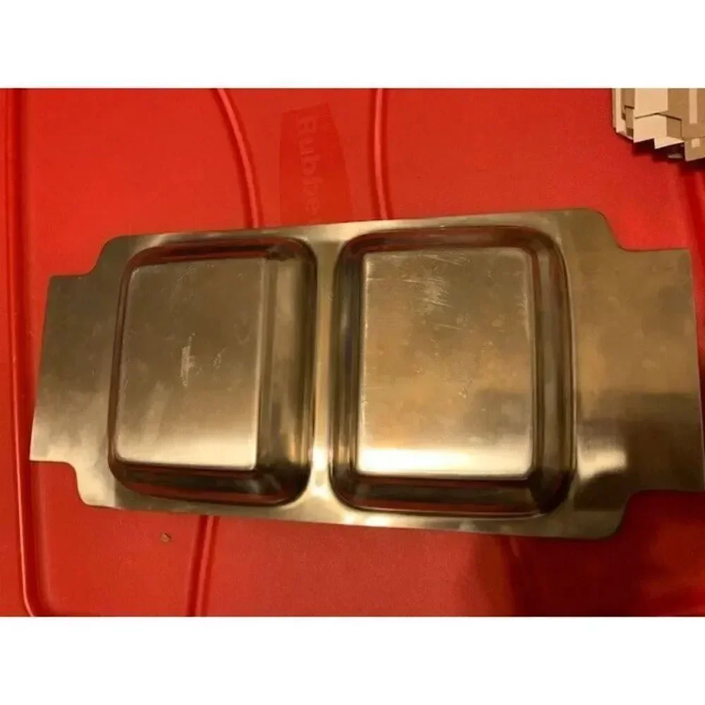 INTERNATIONAL DECORATOR STAINLESS 18-8 DIVIDED TRAY MID-CENTURY