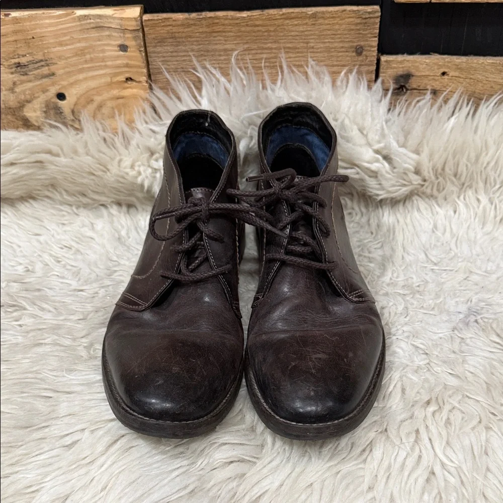 Johnston & Murphy‎ Men’s Brown Leather Warner Chukka Boots Size 10 Lace Up